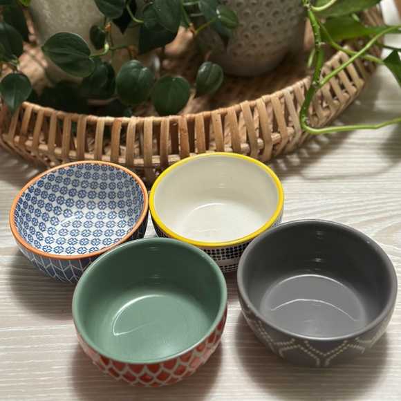 Threshold set of 4 Multicolor Ceramic Bowls Set 4β x 2β - Picture 4 of 5